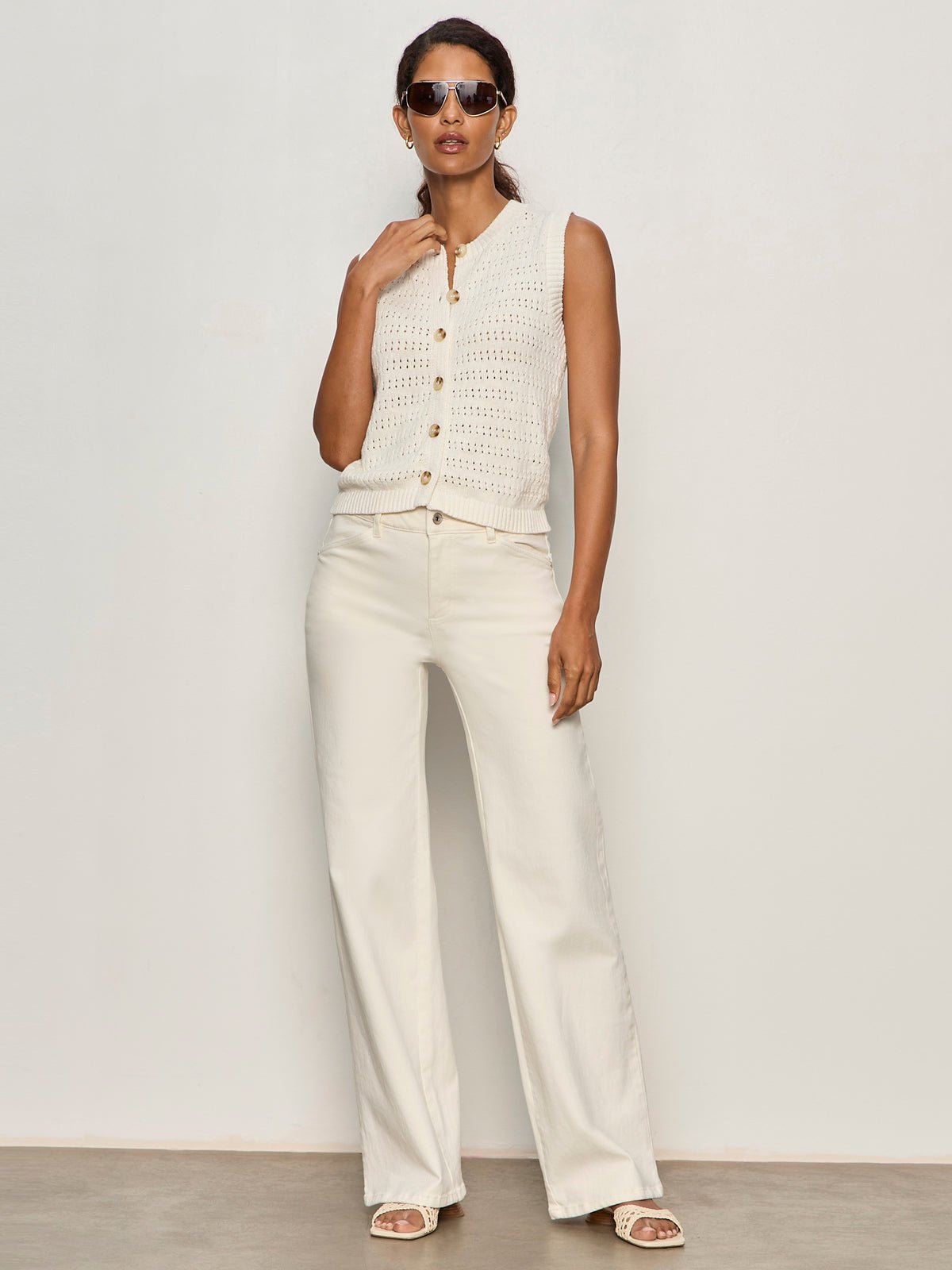 Sanctuary Clothing Sale - POINTELLE SHELL VINTAGE IVORY