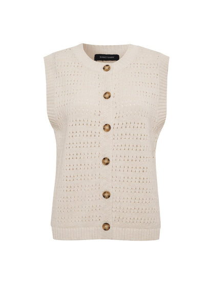Sanctuary Clothing Sale - POINTELLE SHELL VINTAGE IVORY