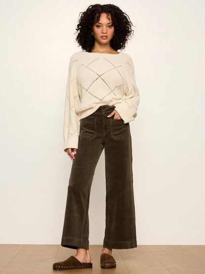Sanctuary Clothing Top Pick - Diamond Stitch Popover Bone