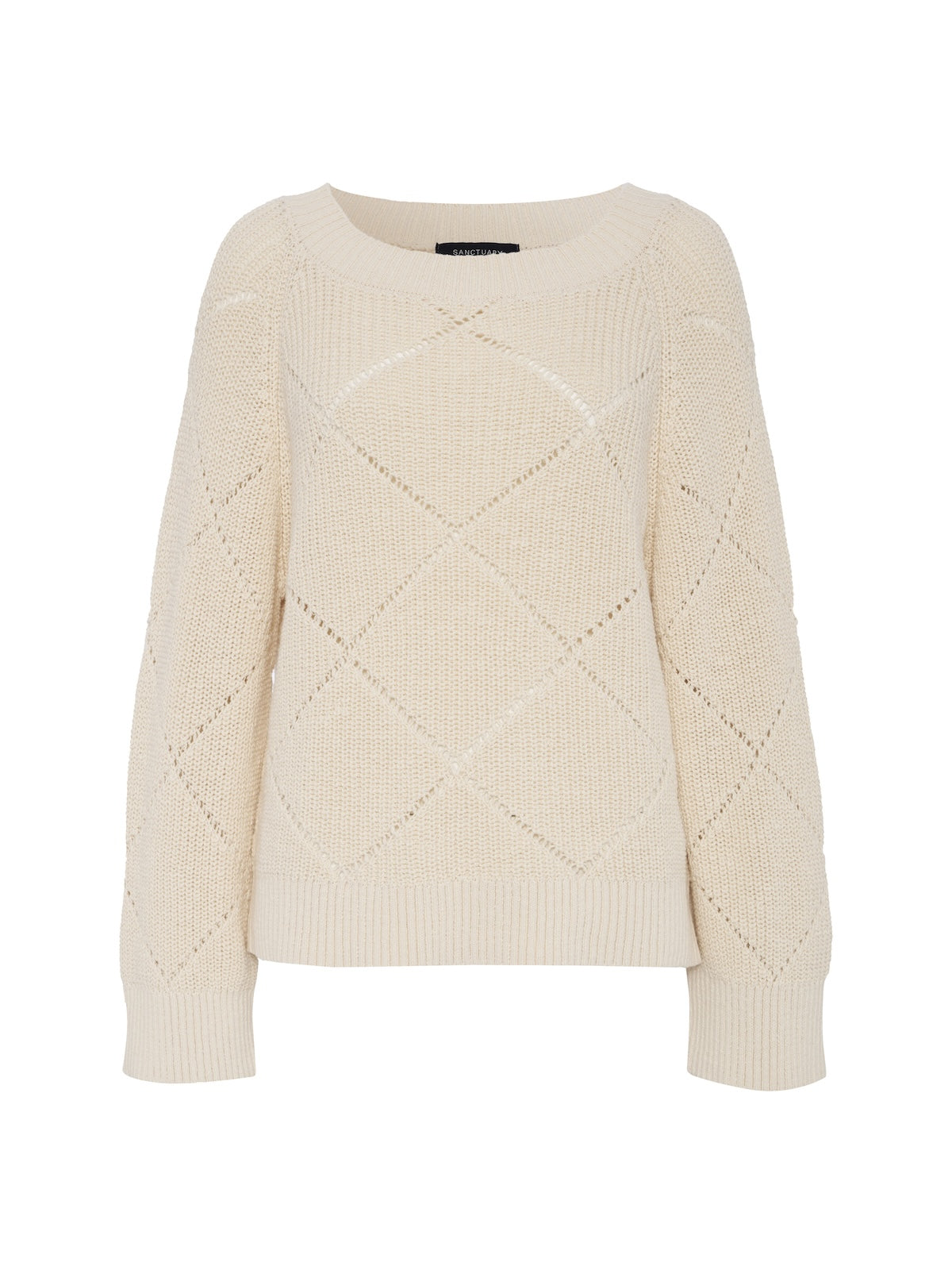 Sanctuary Clothing Top Pick - Diamond Stitch Popover Bone