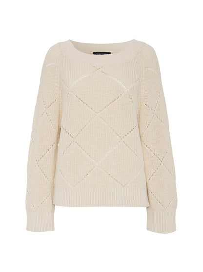 Sanctuary Clothing Top Pick - Diamond Stitch Popover Bone