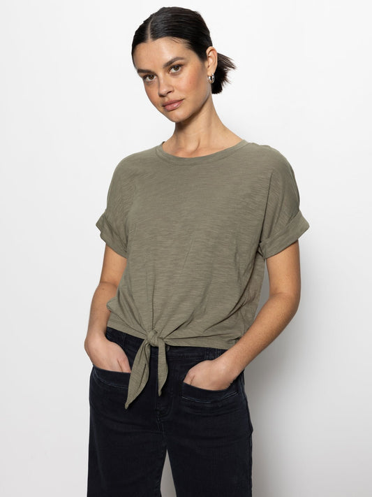 Sanctuary Clothing Recommended - ALL DAY TIE TEE TRAIL GREEN