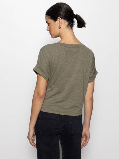 Sanctuary Clothing Recommended - ALL DAY TIE TEE TRAIL GREEN