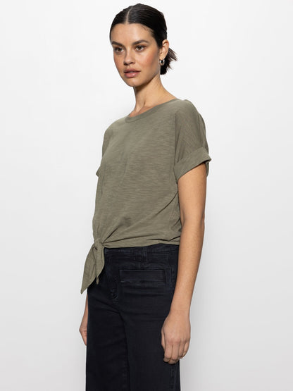 Sanctuary Clothing Recommended - ALL DAY TIE TEE TRAIL GREEN