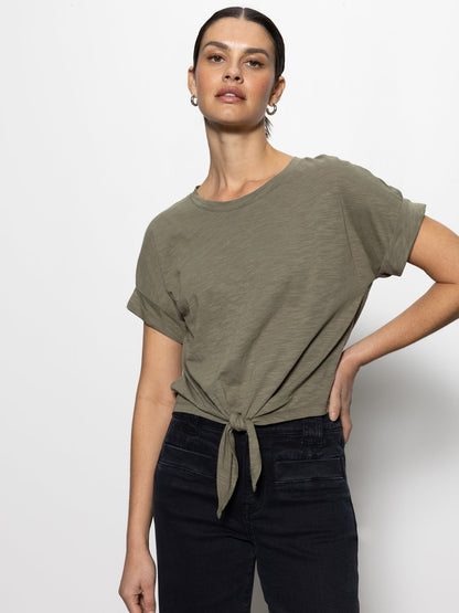 Sanctuary Clothing Recommended - ALL DAY TIE TEE TRAIL GREEN