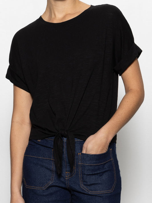 Sanctuary Clothing Customer Favorite - ALL DAY TIE TEE BLACK
