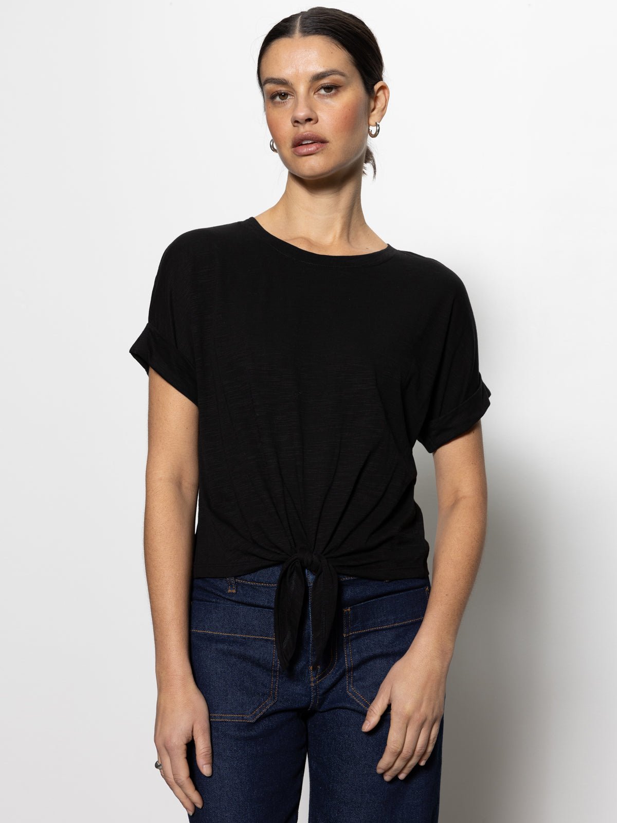 Sanctuary Clothing Customer Favorite - ALL DAY TIE TEE BLACK