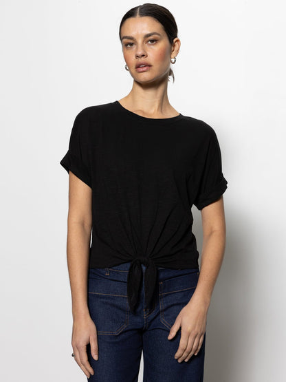 Sanctuary Clothing Customer Favorite - ALL DAY TIE TEE BLACK