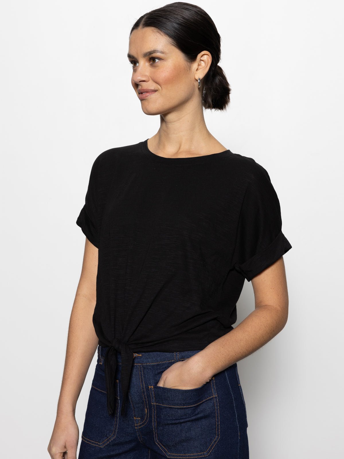 Sanctuary Clothing Customer Favorite - ALL DAY TIE TEE BLACK