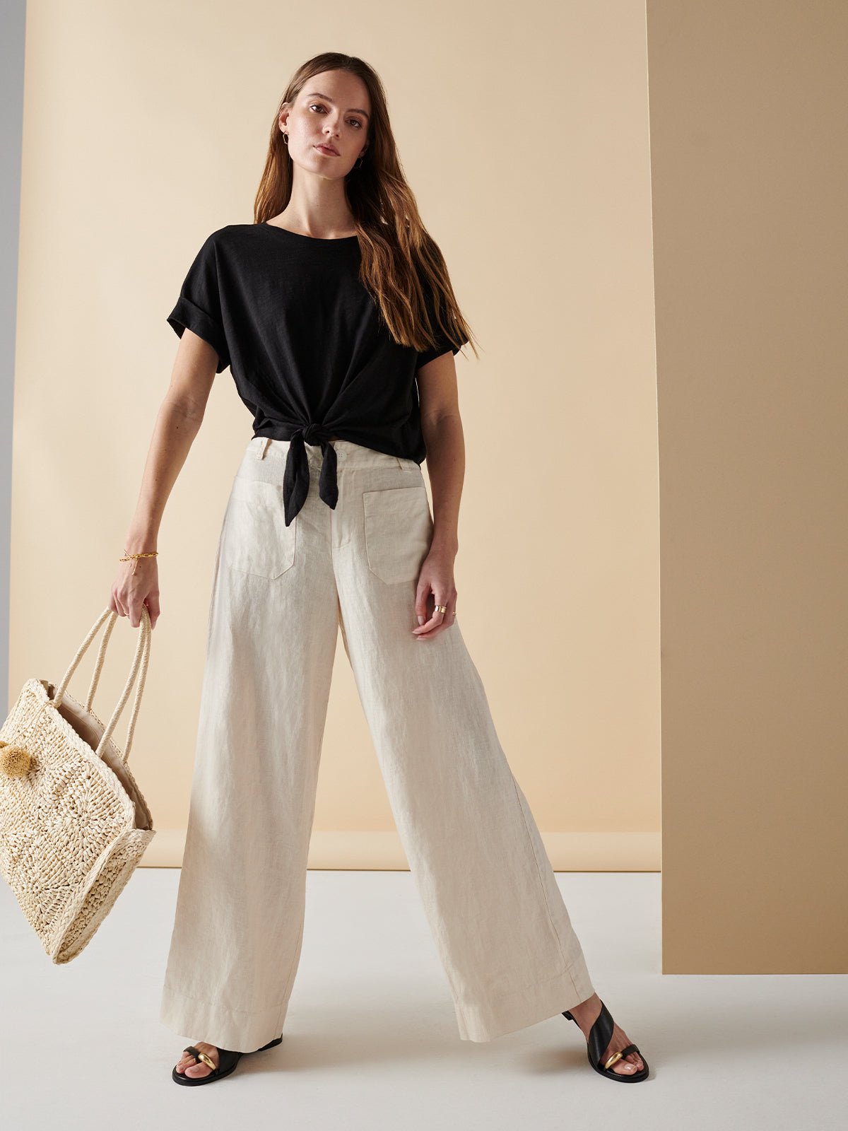 Sanctuary Clothing Customer Favorite - ALL DAY TIE TEE BLACK