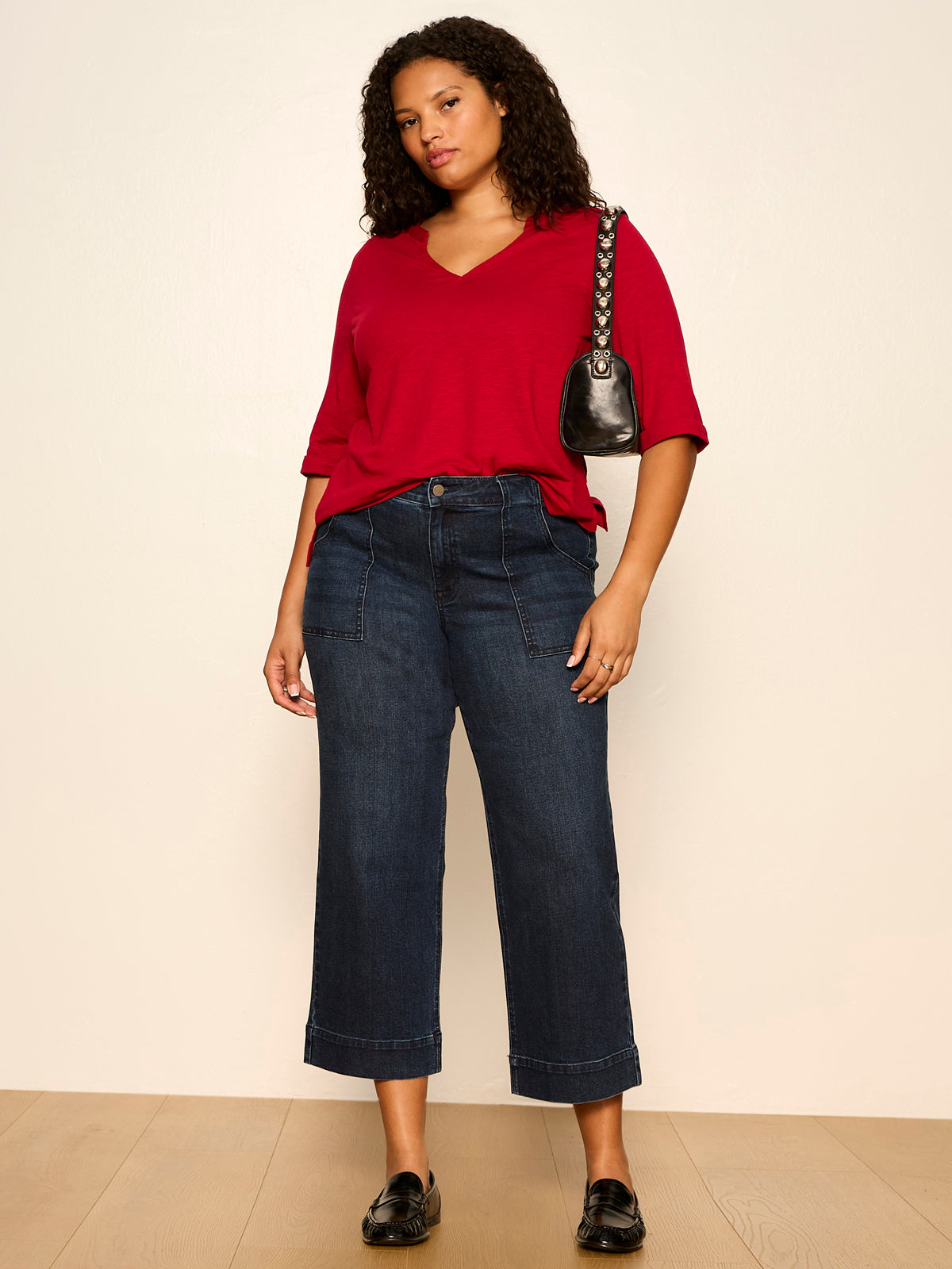 Sanctuary Clothing Popular - DOLCE NOTCH NECK TEE RED BERRY