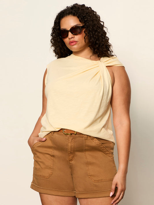 Sanctuary Clothing Great Value - SO TWISTED MUSCLE TEE BANANA
