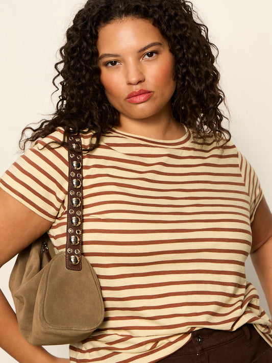 Sanctuary Clothing Latest - THE PERFECT TEE CHOCO BANANA STRIPE