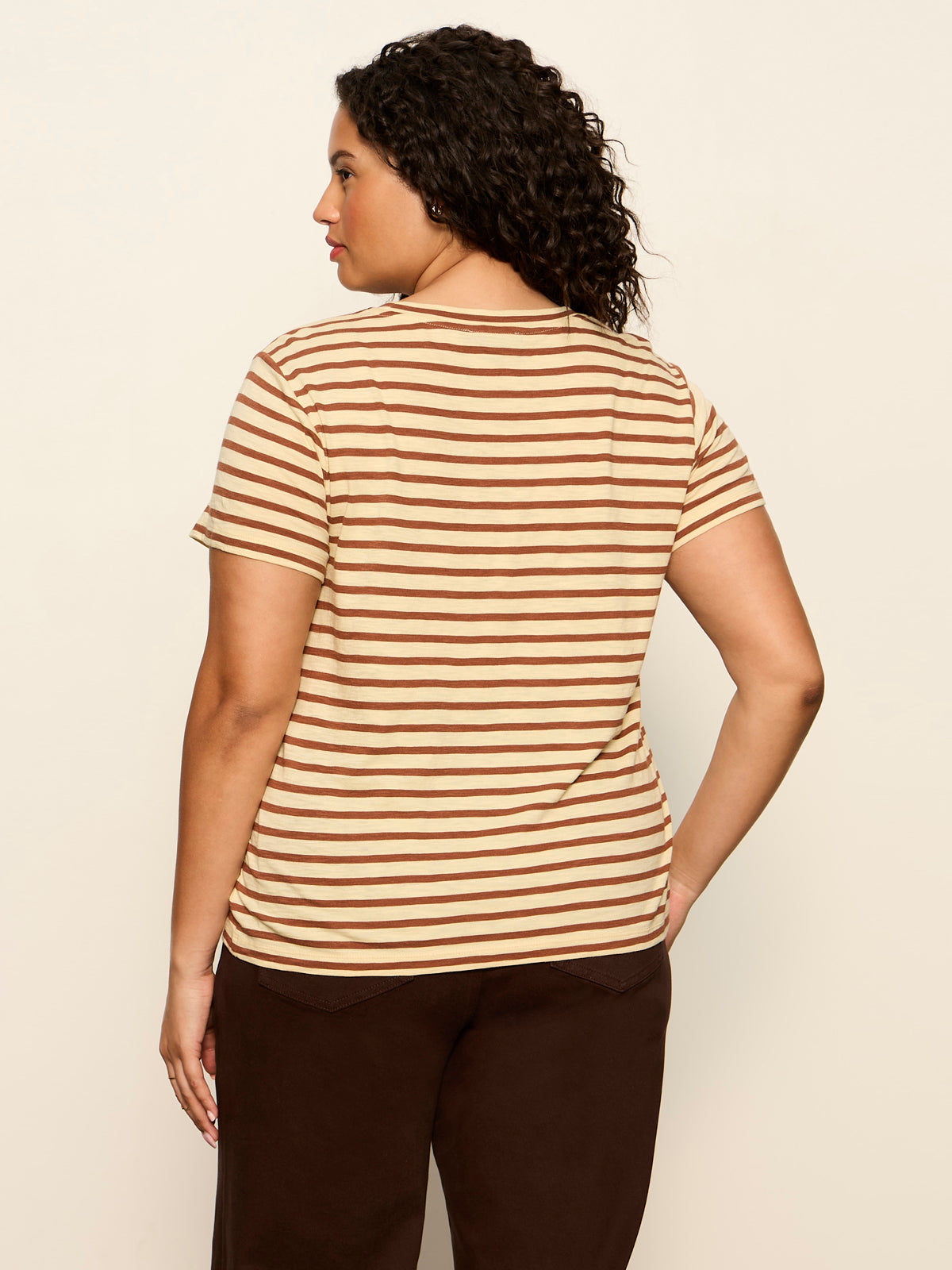 Sanctuary Clothing Latest - THE PERFECT TEE CHOCO BANANA STRIPE