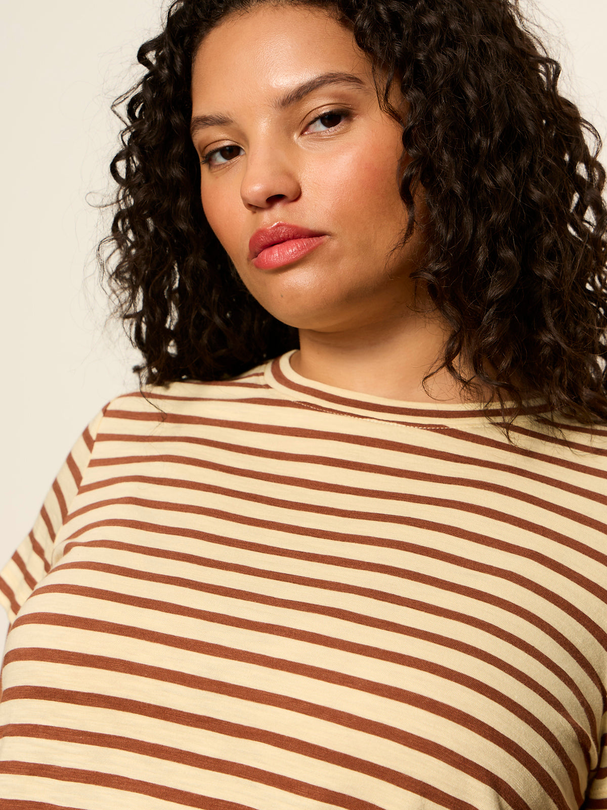 Sanctuary Clothing Latest - THE PERFECT TEE CHOCO BANANA STRIPE