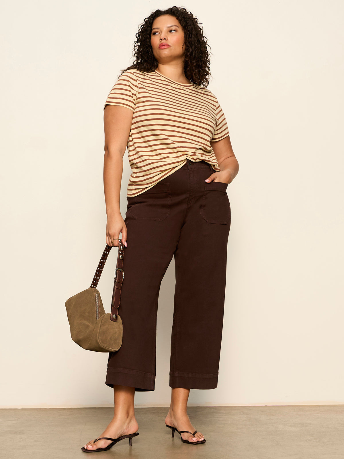 Sanctuary Clothing Latest - THE PERFECT TEE CHOCO BANANA STRIPE