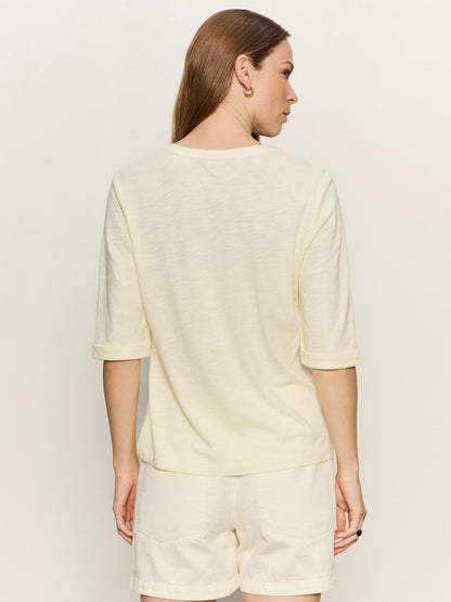 Sanctuary Clothing Best Price - ROLLED SLEEVE TEE LEMON DROP