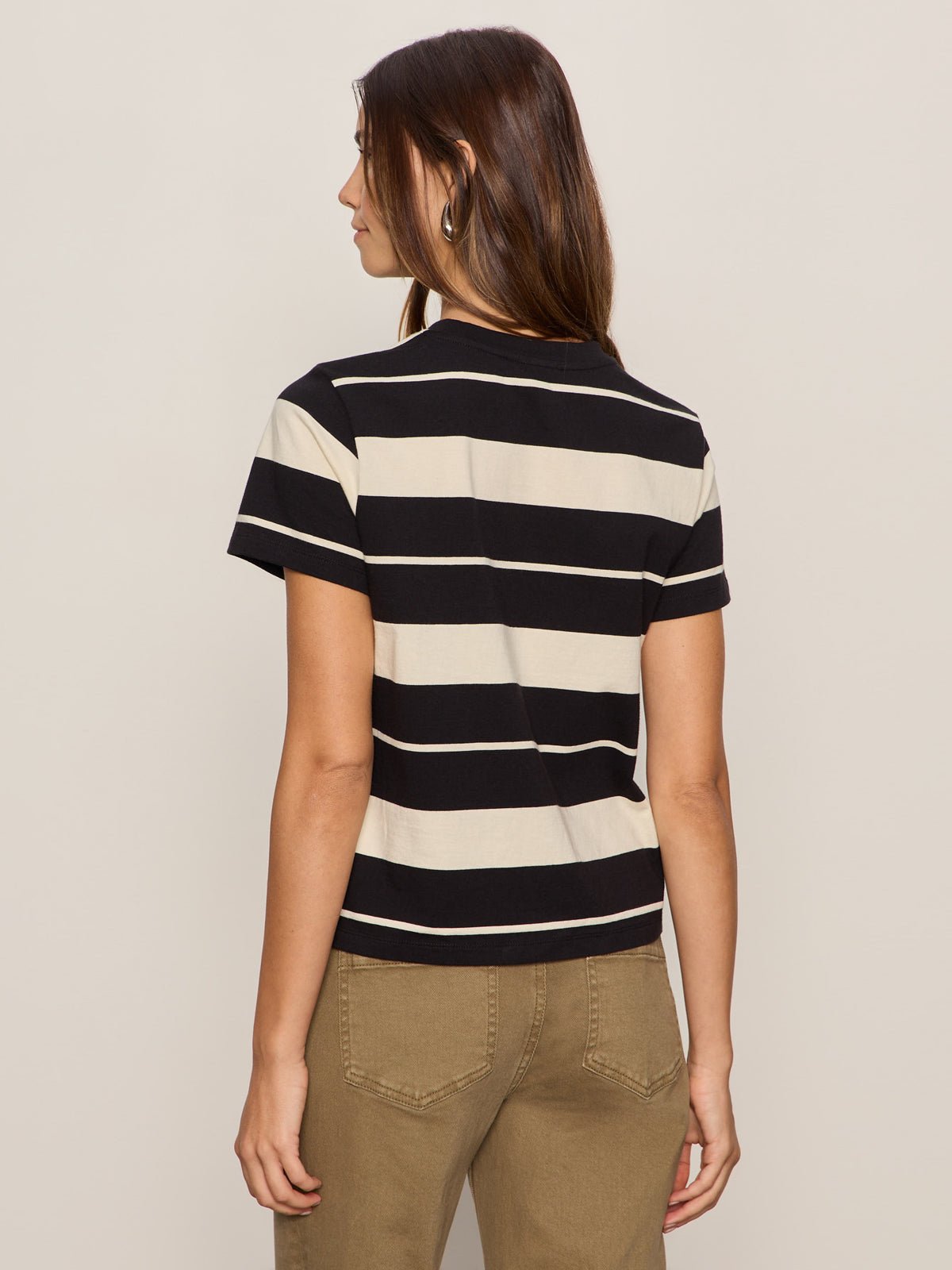 Sanctuary Clothing Sale - Timeless Tee Vanilla Creme/Black Stripe