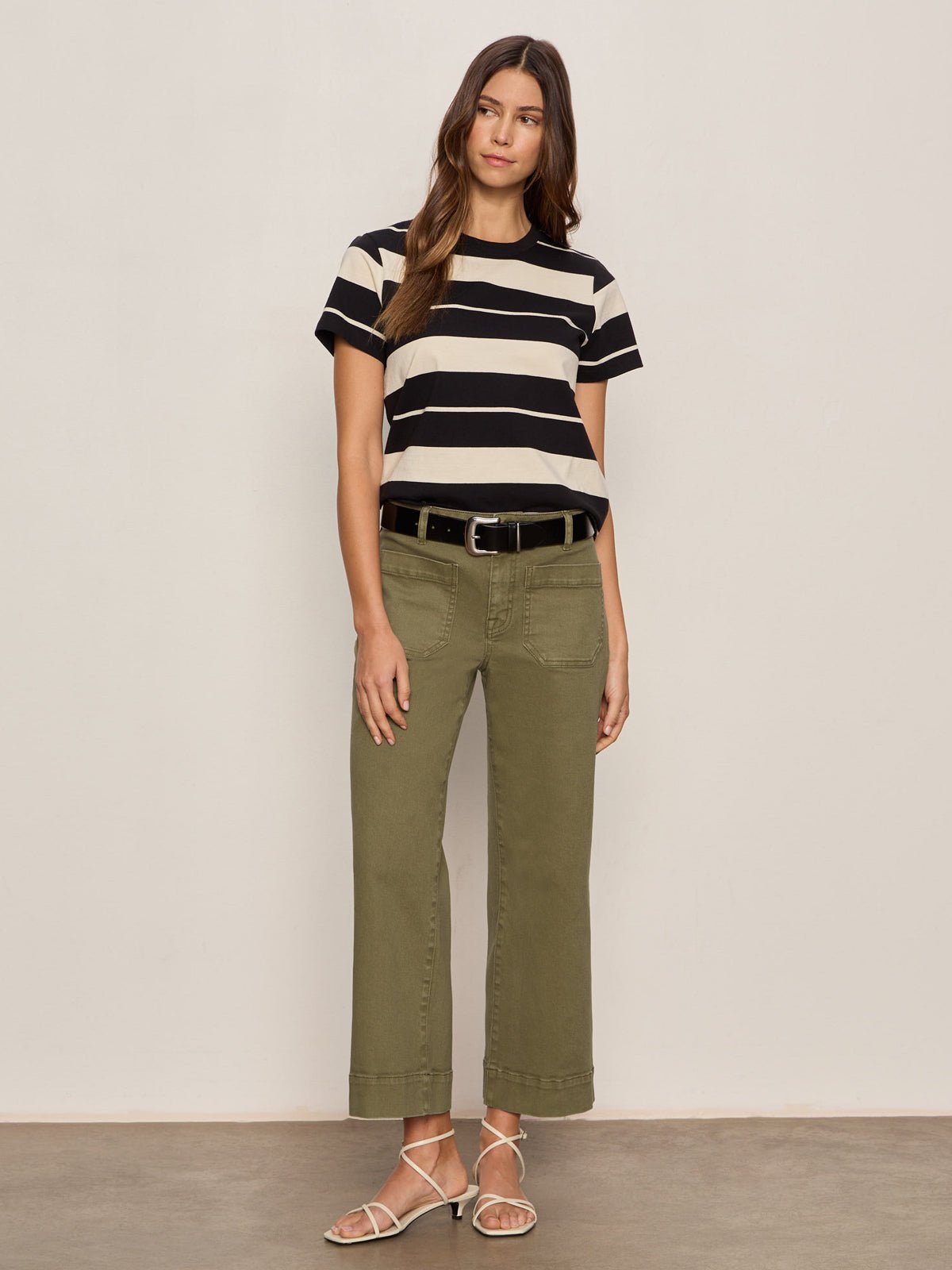Sanctuary Clothing Sale - Timeless Tee Vanilla Creme/Black Stripe