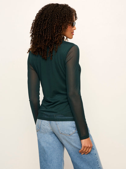 Sanctuary Clothing Deals - Mesh Long Sleeve Cardigan Forest
