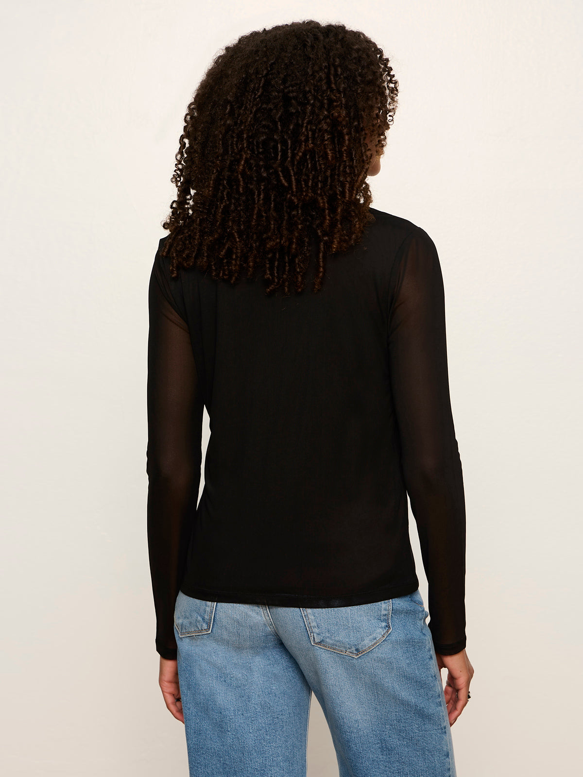 Sanctuary Clothing Trending - Mesh Long Sleeve Cardigan Black