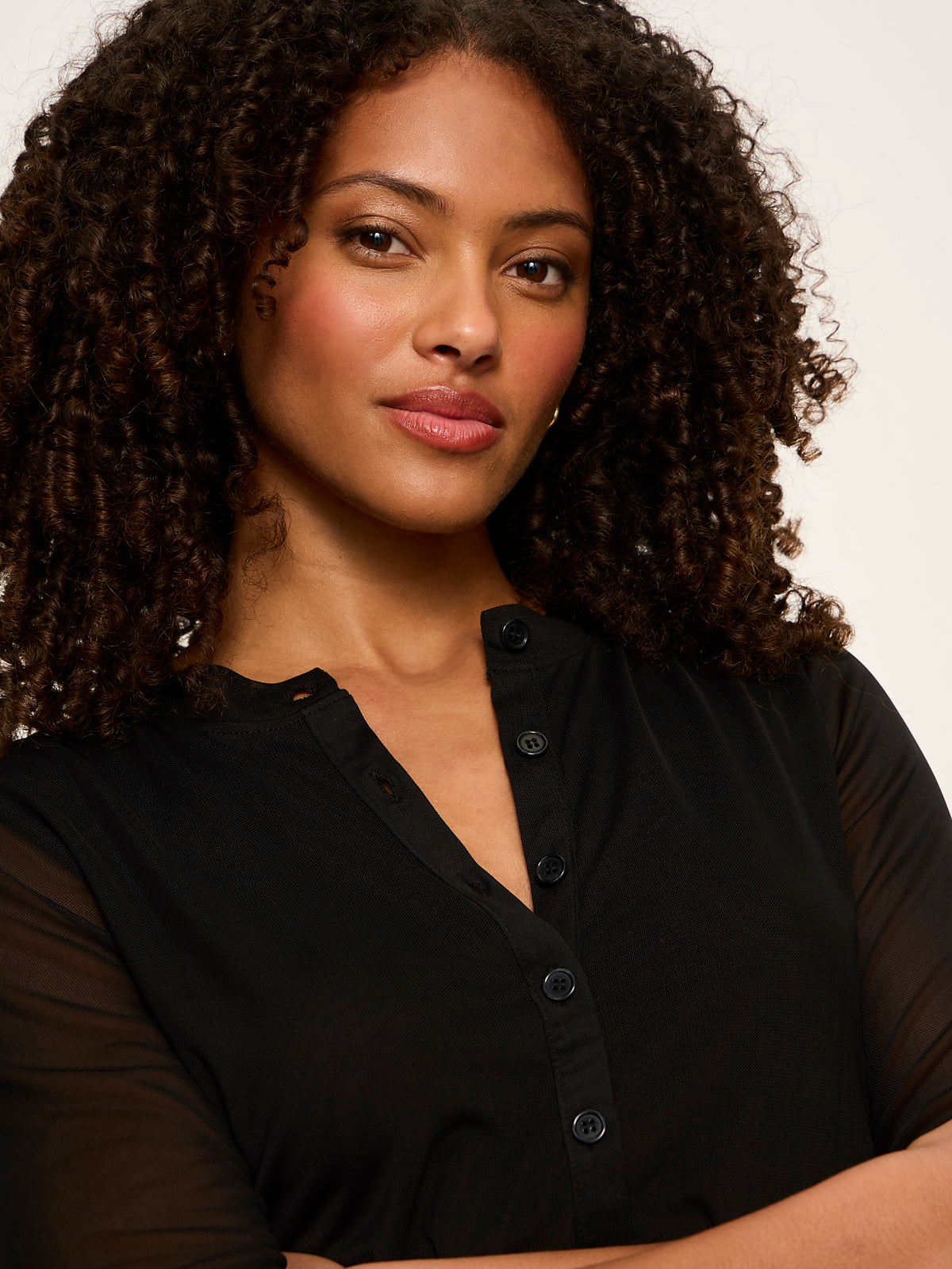 Sanctuary Clothing Trending - Mesh Long Sleeve Cardigan Black