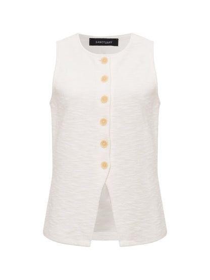 Sanctuary Clothing Trending - NOTHING EXTRA KNIT VEST CHALK