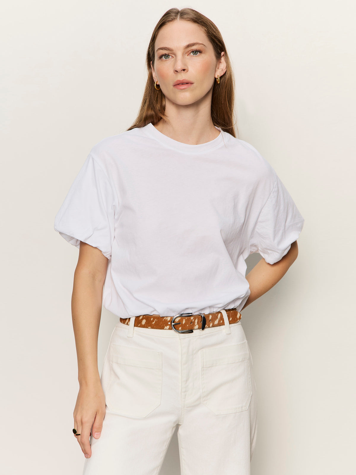 Sanctuary Clothing Great Value - PLEAT BUBBLE TEE WHITE