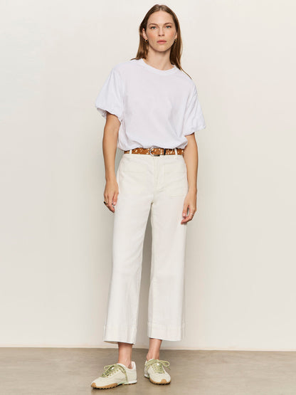 Sanctuary Clothing Great Value - PLEAT BUBBLE TEE WHITE