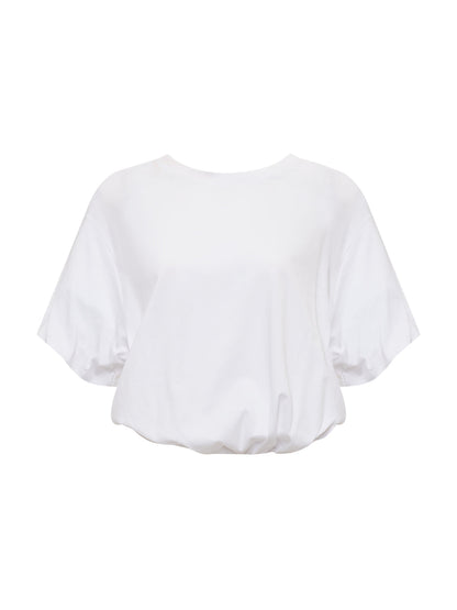 Sanctuary Clothing Great Value - PLEAT BUBBLE TEE WHITE