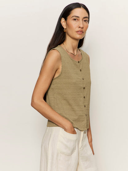 Sanctuary Clothing Sale - TEXTURED VACATION SHELL COVERT GREEN