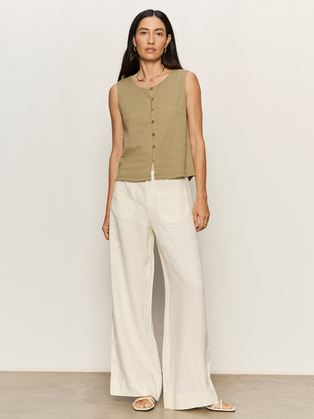 Sanctuary Clothing Sale - TEXTURED VACATION SHELL COVERT GREEN