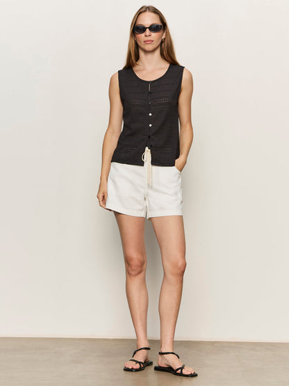 Sanctuary Clothing Sale - TEXTURED VACATION SHELL BLACK