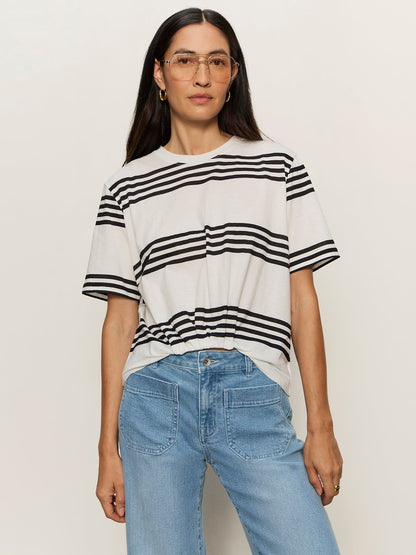 Sanctuary Clothing Everyday - TUCK IT UNDER TEE CHALK / BLACK STRIPE