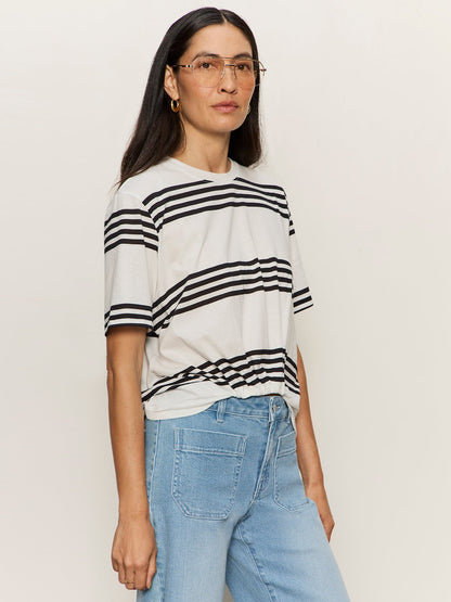 Sanctuary Clothing Everyday - TUCK IT UNDER TEE CHALK / BLACK STRIPE