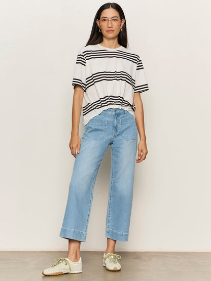 Sanctuary Clothing Everyday - TUCK IT UNDER TEE CHALK / BLACK STRIPE