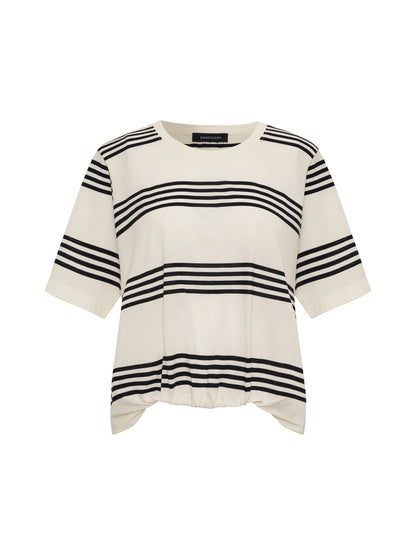 Sanctuary Clothing Everyday - TUCK IT UNDER TEE CHALK / BLACK STRIPE