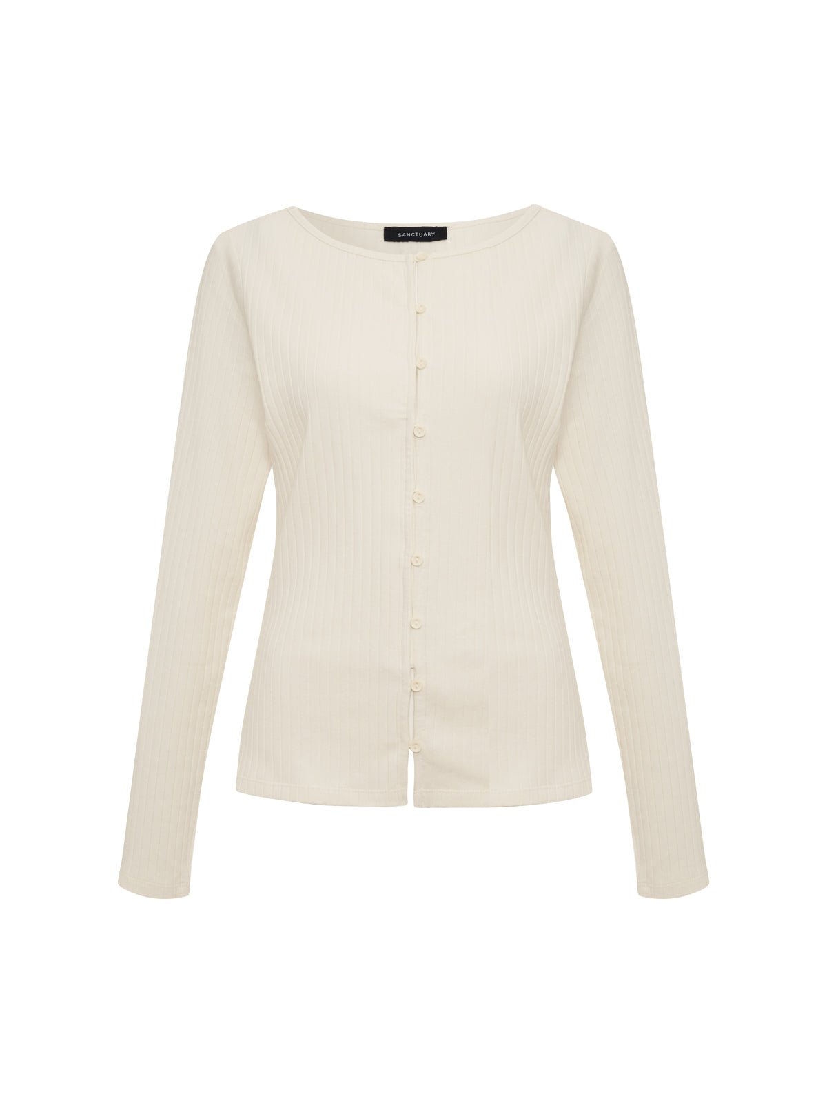 Sanctuary Clothing Featured - BUTTON FRONT RIBBED TOP COLLAGEN