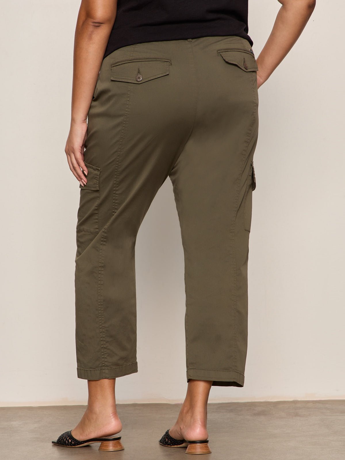 Sanctuary Clothing Quality - Rebel Straight Crop Pant Fatigue Extended Sizing