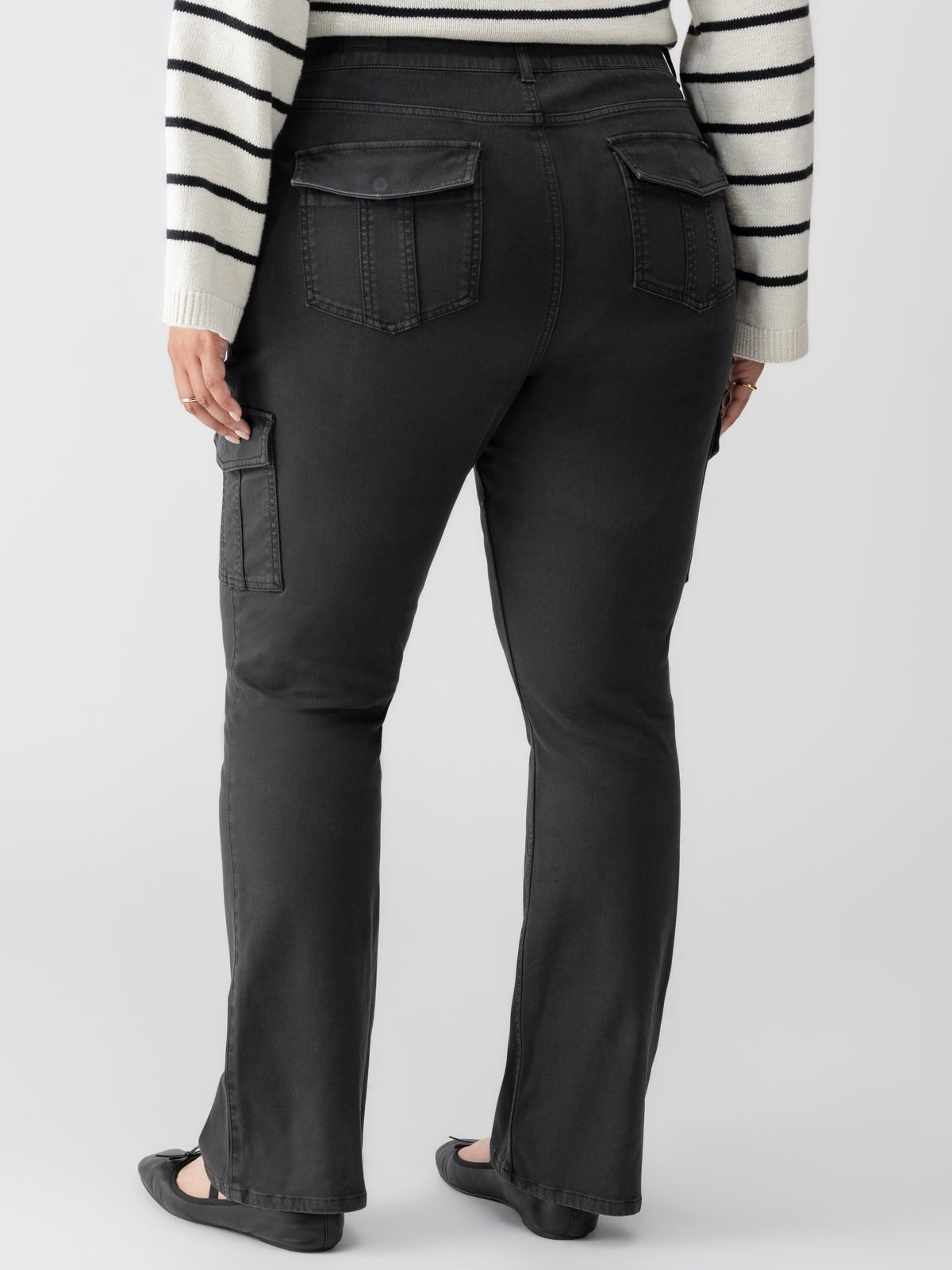 Sanctuary Clothing New - Sculpted Hayden Bootcut Standard Rise Pant Black Extended Sizing