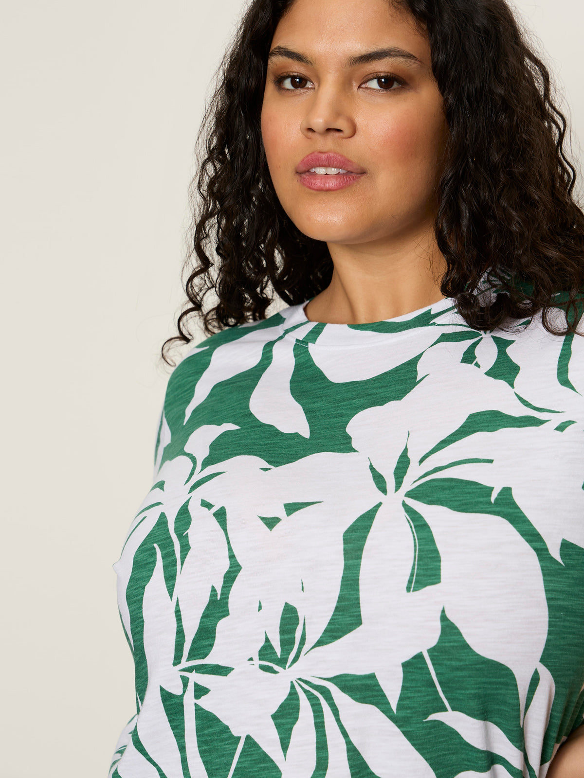 Sanctuary Clothing Discount - The Perfect Tee Green Inked Impressions Extended Sizing