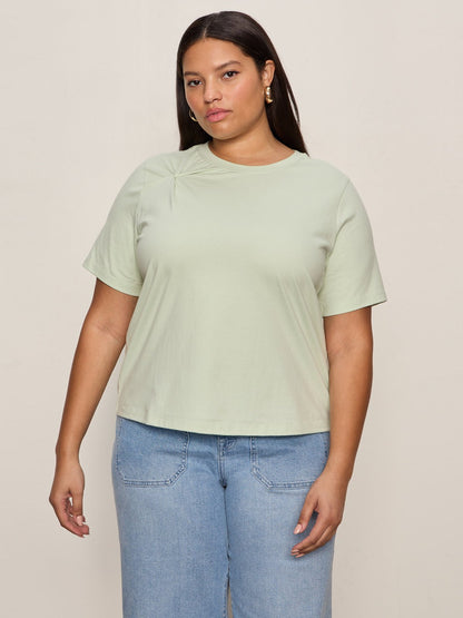 Sanctuary Clothing Latest - Soft Twist Tee Detox Green Extended Sizing