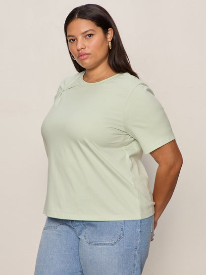 Sanctuary Clothing Latest - Soft Twist Tee Detox Green Extended Sizing