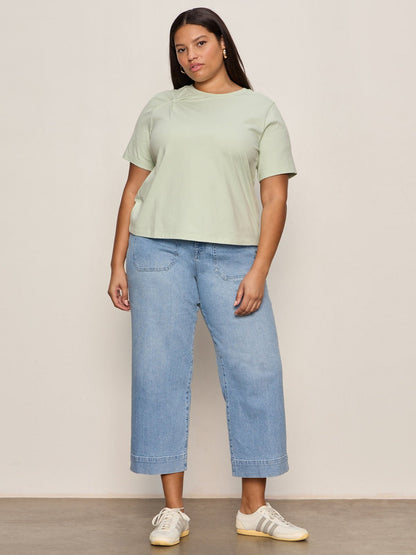 Sanctuary Clothing Latest - Soft Twist Tee Detox Green Extended Sizing