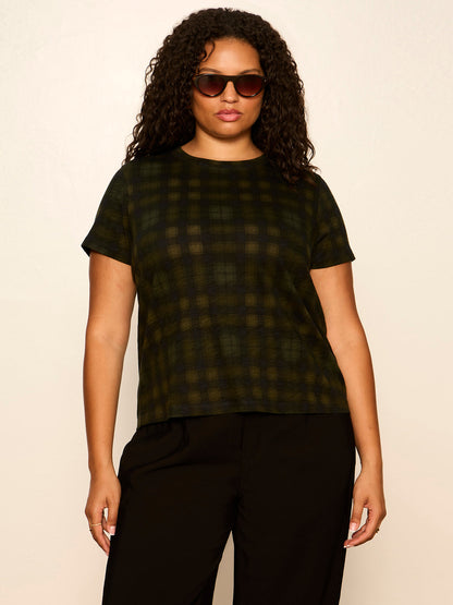 Sanctuary Clothing New - The Perfect Tee Forest Plaid Extended Sizing