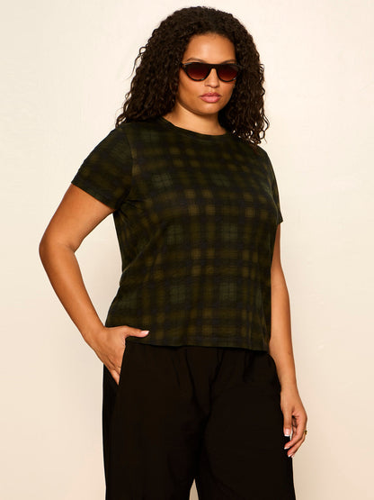 Sanctuary Clothing New - The Perfect Tee Forest Plaid Extended Sizing