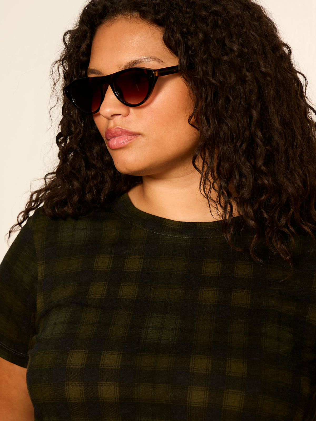 Sanctuary Clothing New - The Perfect Tee Forest Plaid Extended Sizing