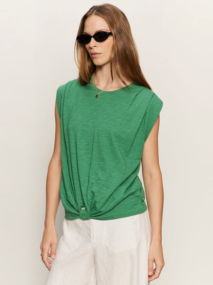 Sanctuary Clothing Latest - KNOTTED MUSCLE TEE GREEN JUICE