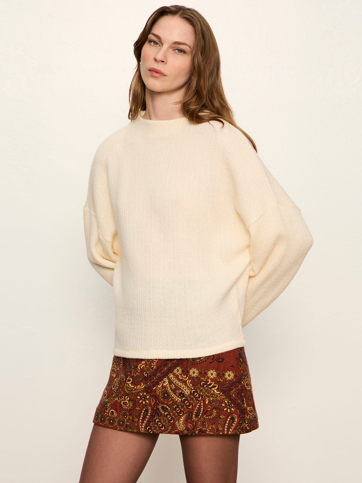 Sanctuary Clothing Great Value - Ribbed Dolman Sweatshirt Bone