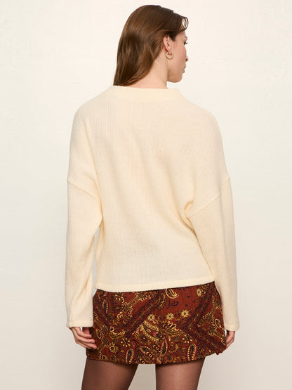 Sanctuary Clothing Great Value - Ribbed Dolman Sweatshirt Bone